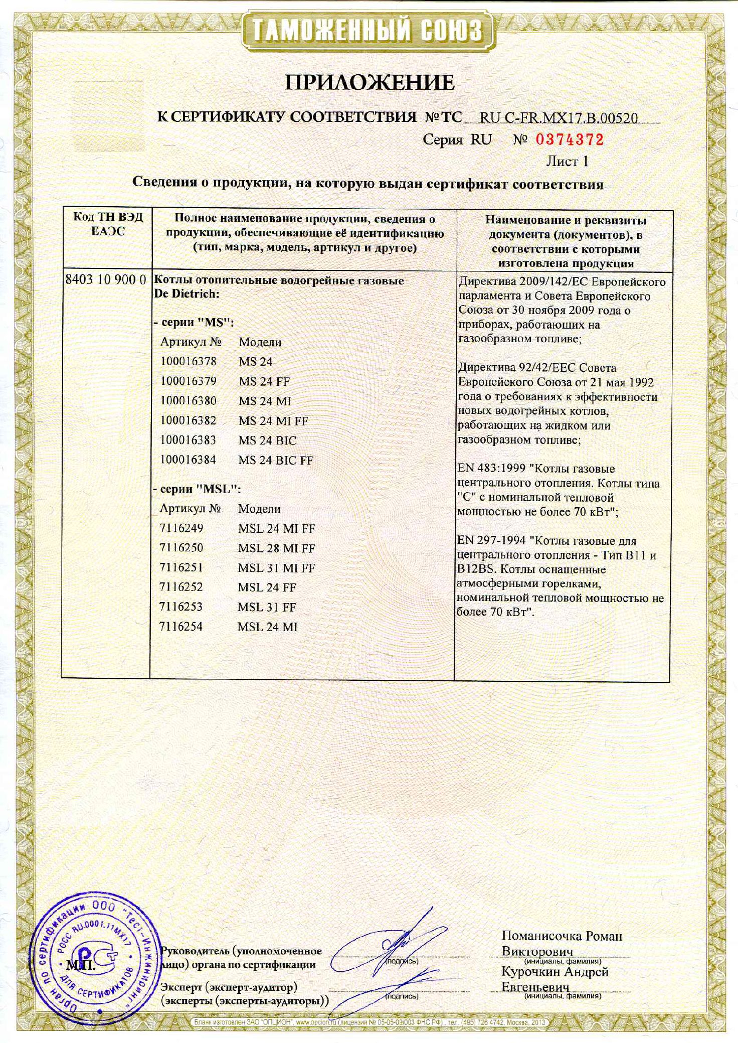 Газовый котел код тн вэд